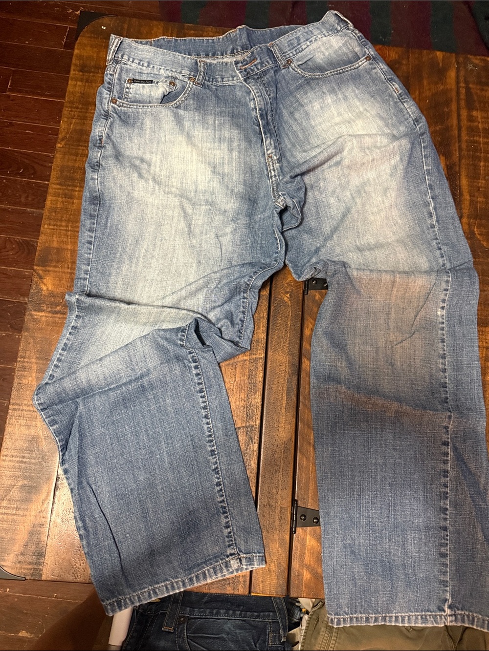 Calvin Klein Jeans | Mens Size 36 | Light Wash Wide Leg Denim | Relaxed Fit